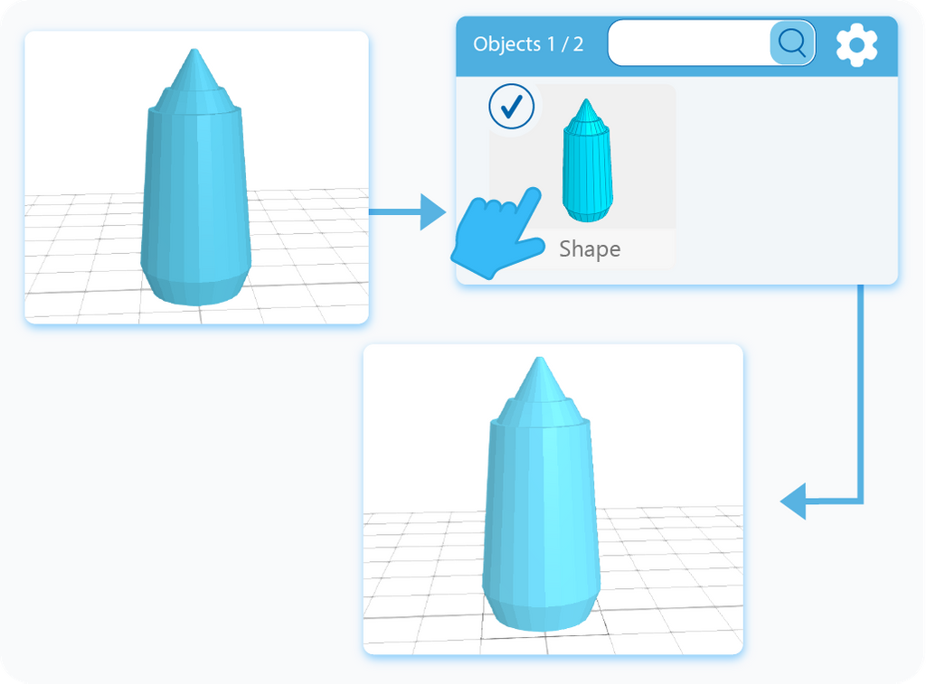 Selecting the shape on which we can use the Resolution tool